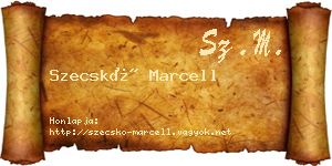 Szecskó Marcell névjegykártya